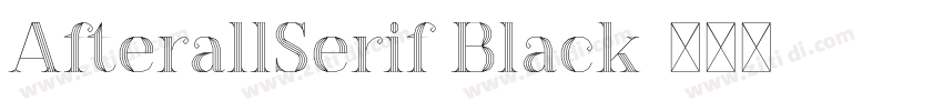 AfterallSerif Black字体转换